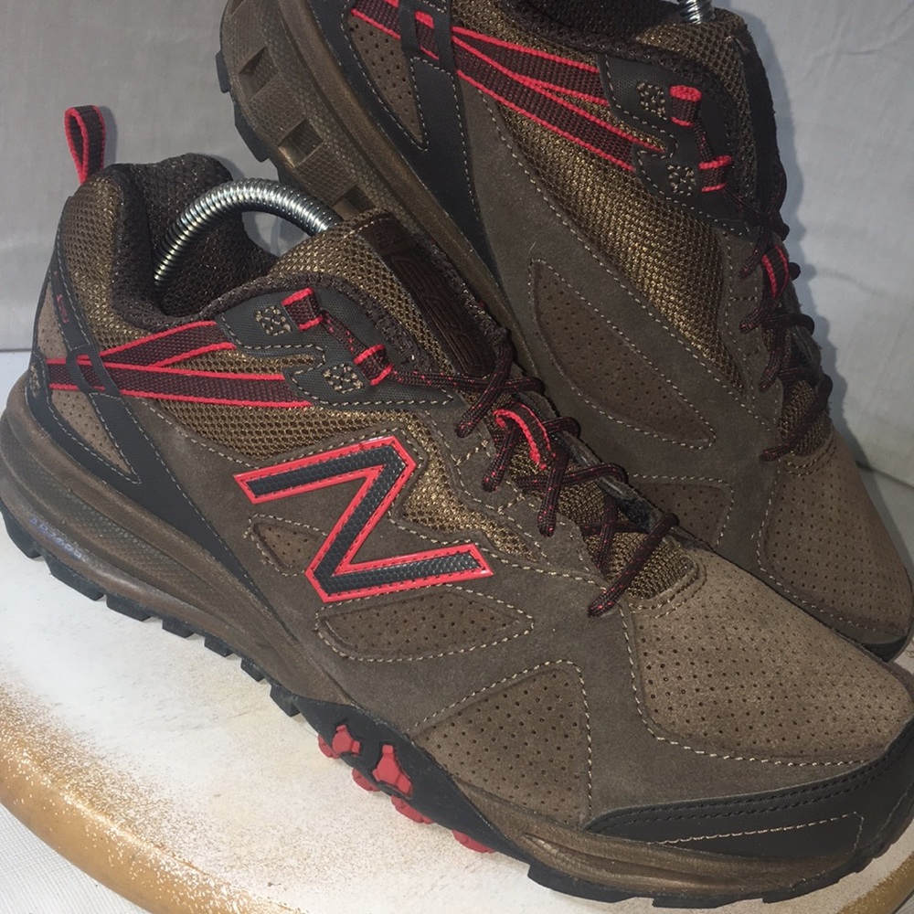 New Balance Brown and Red Athletic Shoes